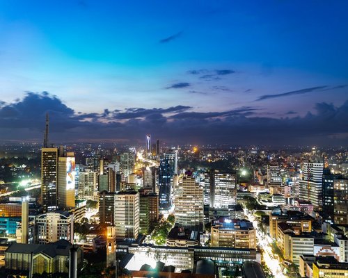 Nairobi cityscape during evening hours